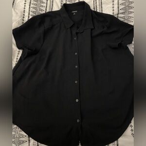 Torrid black button down blouse
